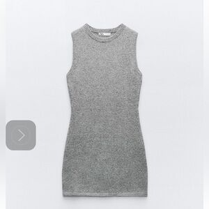 New with tags size large. Grey sleeveless knit dress